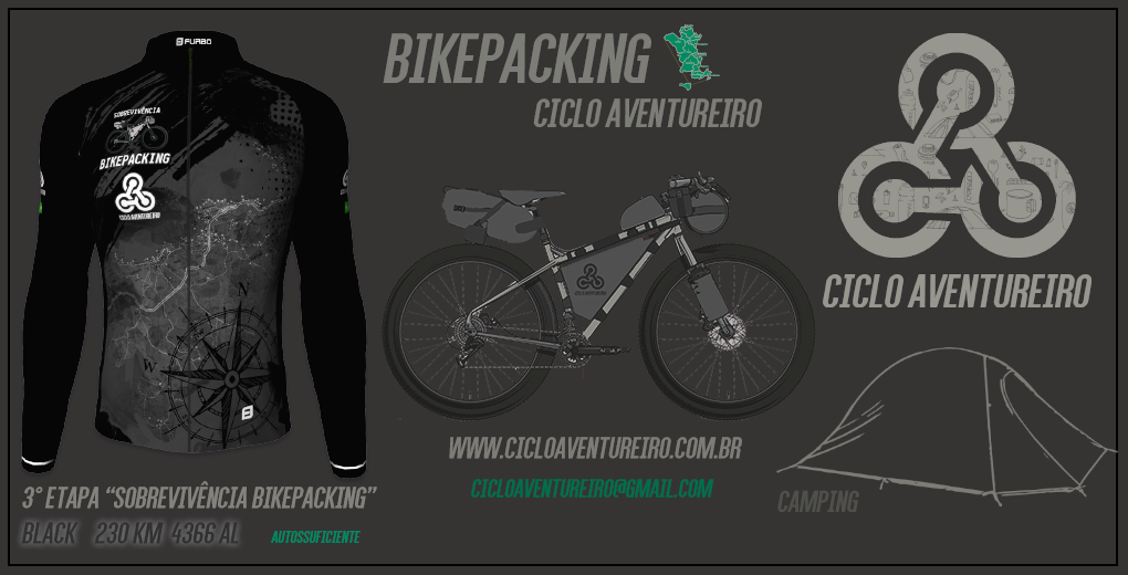 BLACK Capa Bikepacking Oficial 2020 com camisa 2