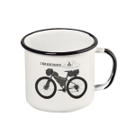 Arte oficial canecas vermelha i am bikepacking brancas